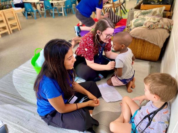Jessica Storrar during outreach education