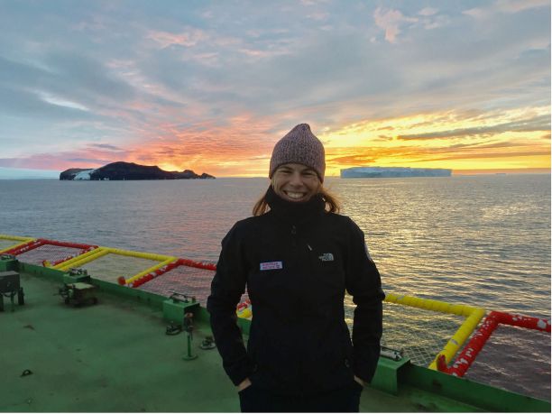Professor Jan Strugnell in Antarctica. 