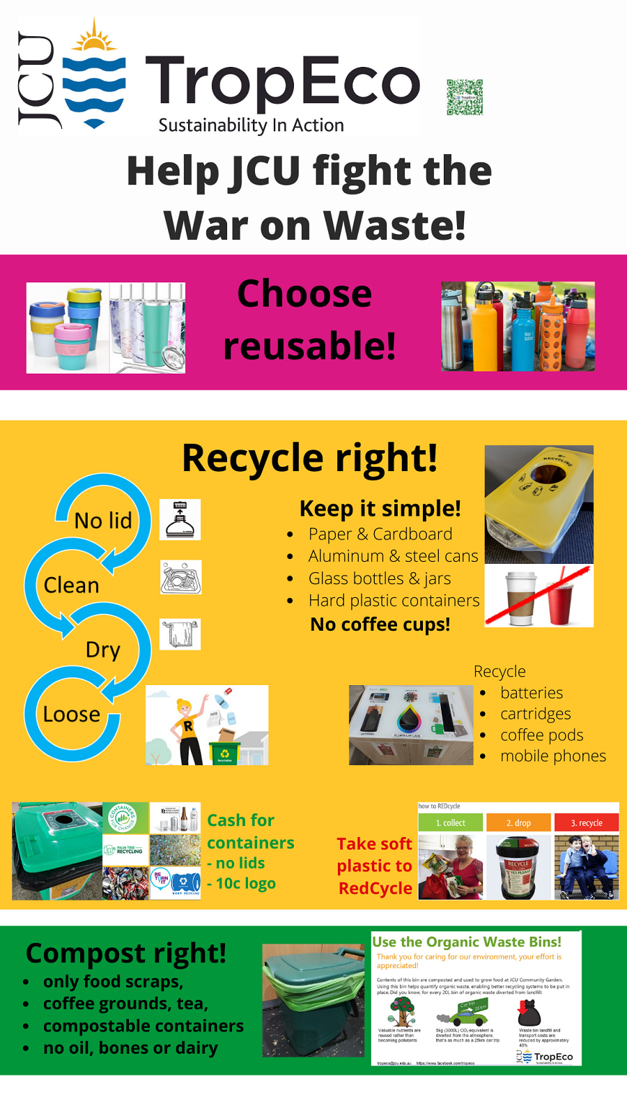 War on waste banner. 